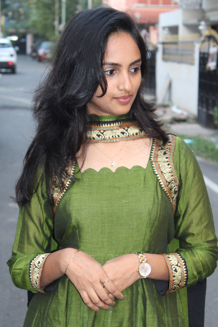 Green Heritage Anarkali Set - Image 2