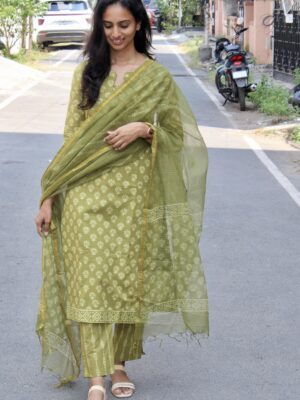 Olive Aura Salwar Set
