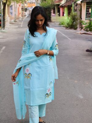 Sky Petal Salwar Set