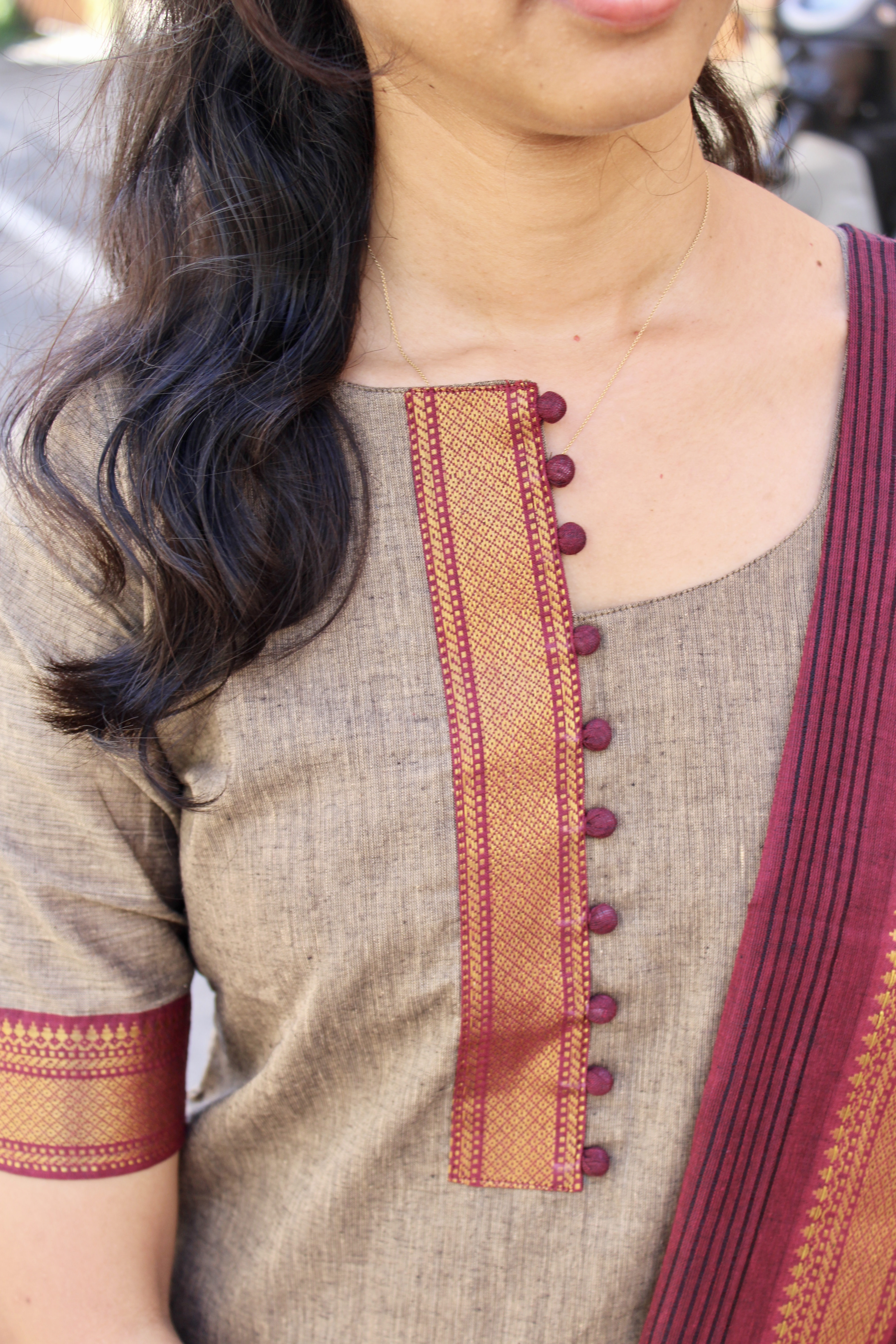 Maroon Heritage Salwar Set - Image 3