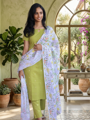 Olive Bloom Salwar Set