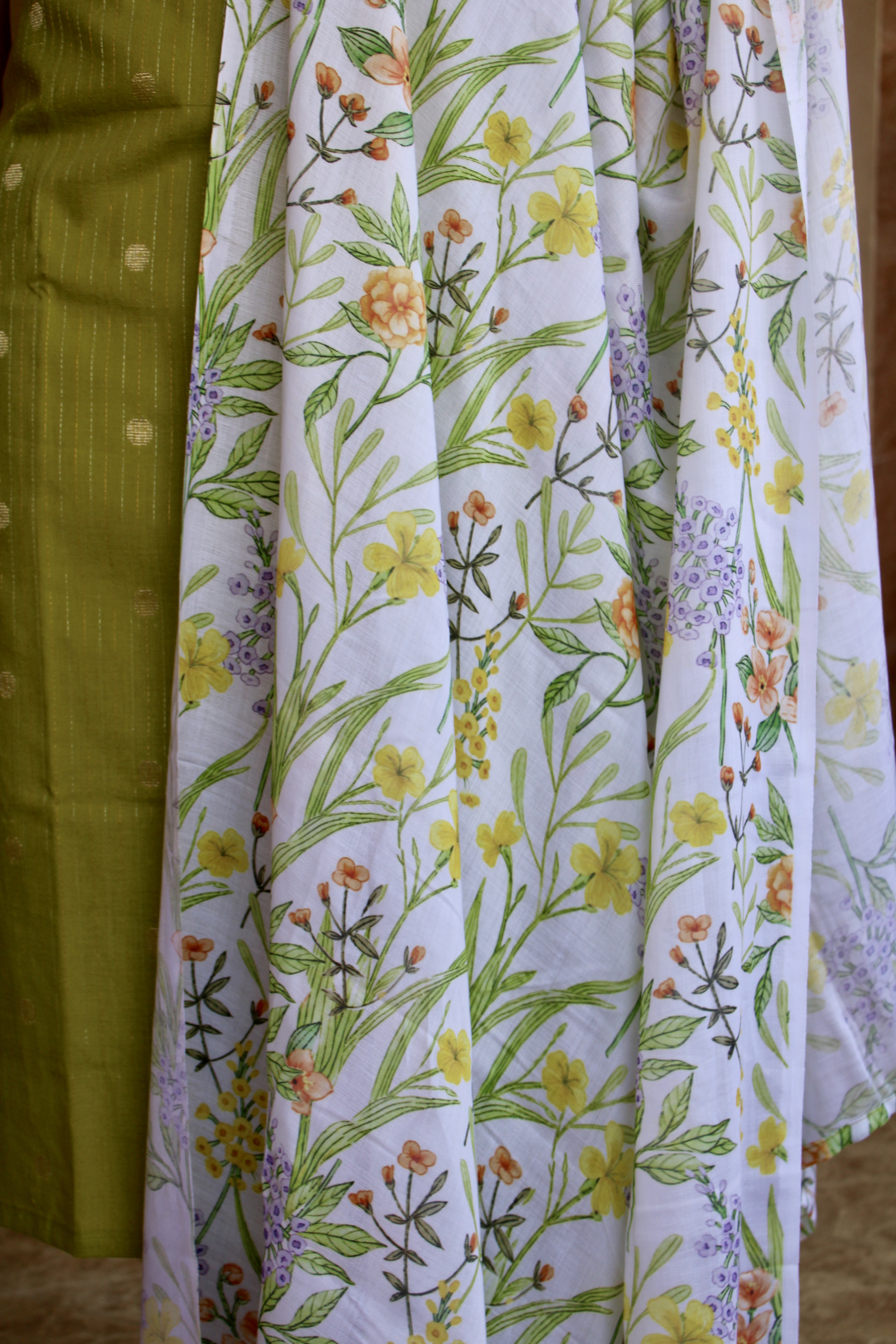Olive Bloom Salwar Set - Image 4