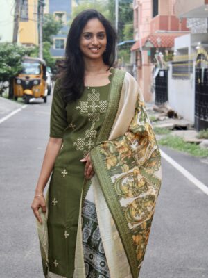 Mehandi Kolam Salwar Set