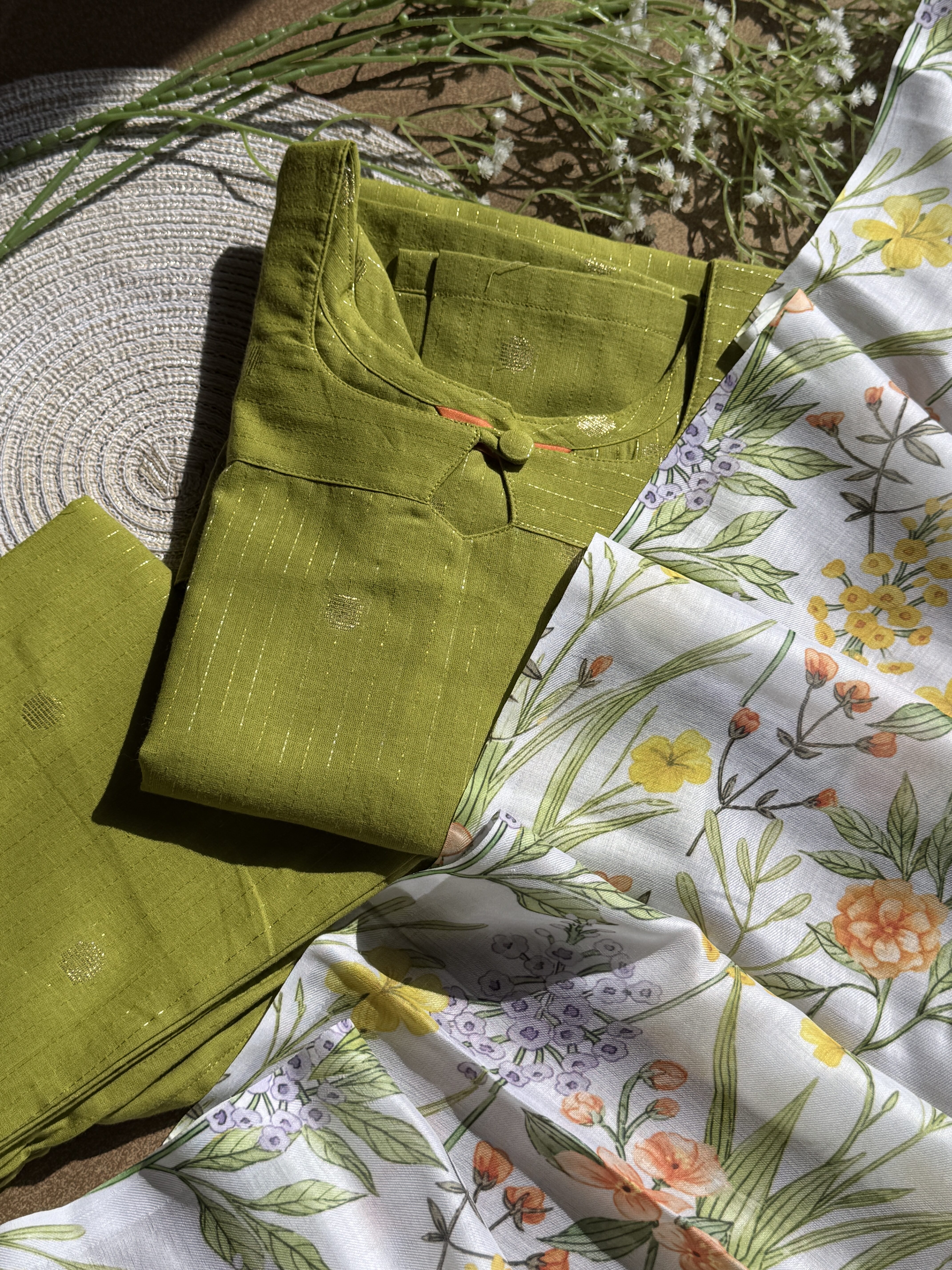 Olive Bloom Salwar Set - Image 5